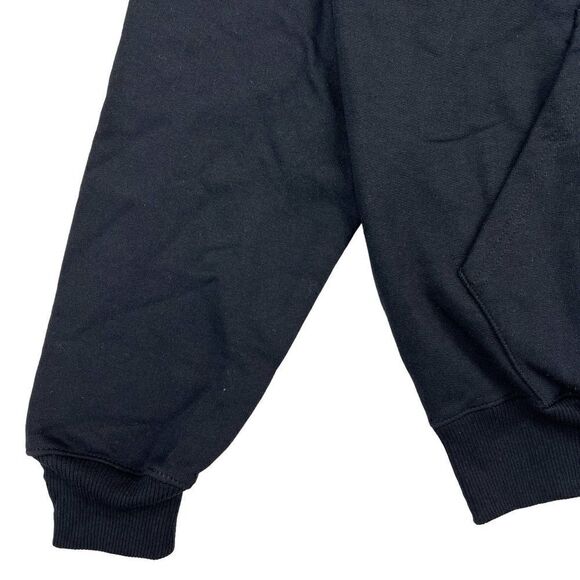 New Champion Men Black Hoodie Logo Printed Long Sleeve Pocket Pullover US M - Picture 4 of 9